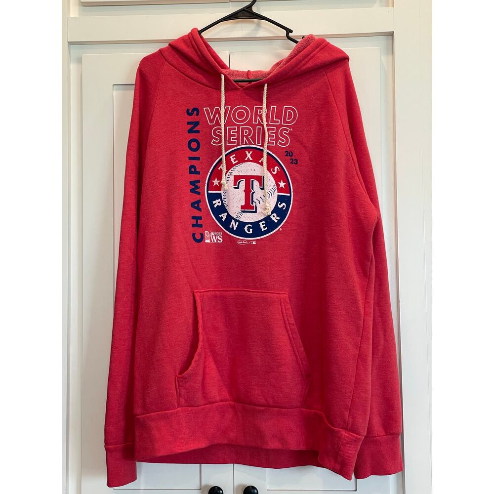 Texas Rangers NWOT Red 2023 world series sweatshirt hoodie XL
